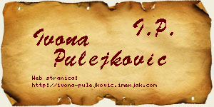 Ivona Pulejković vizit kartica